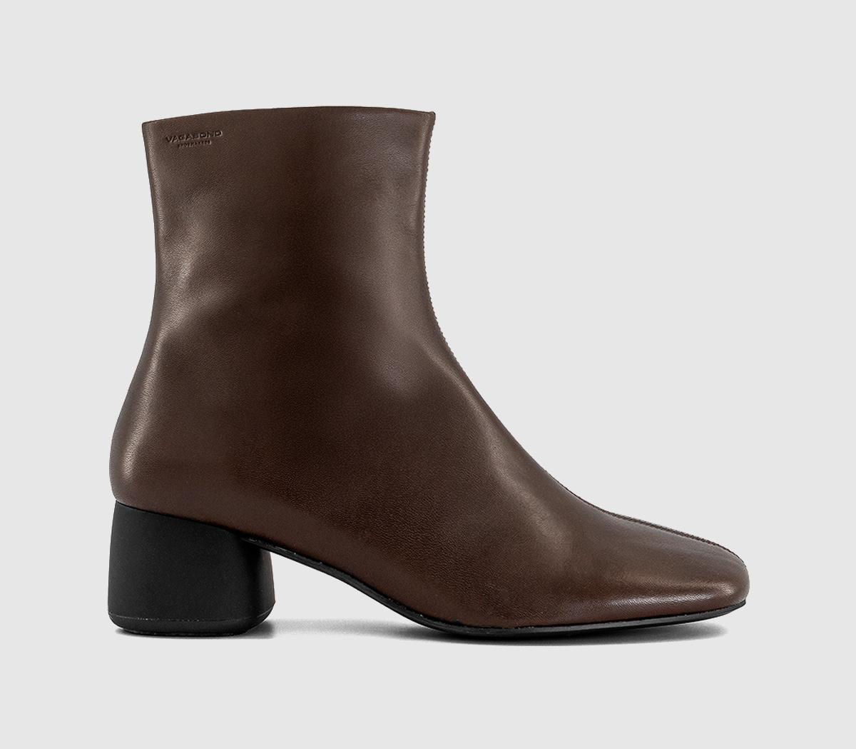 Vagabond Womens Livia Ankle Boots Chocolate Leather Brown, 7