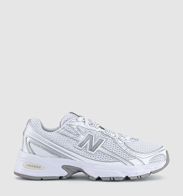New Balance 740 Junior Trainers White Silver Metalic