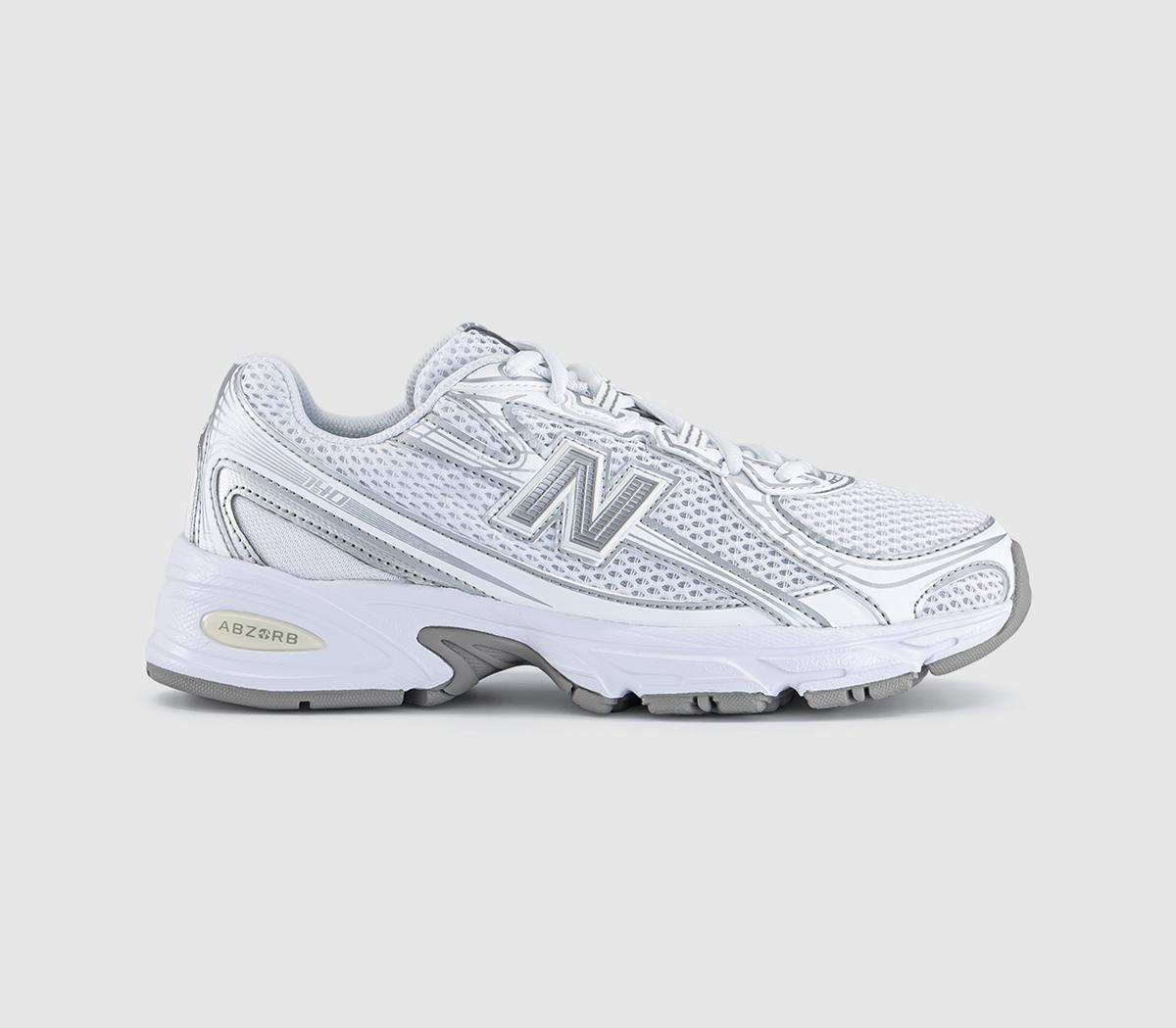 New Balance 740 Junior Trainers Silver Metalic White in Kids  Size 5.5, Office Shoes