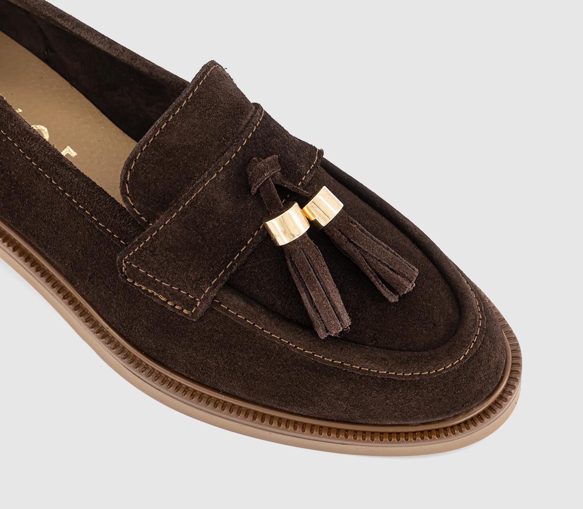 OFFICEFallon Metal Trim Tassel LoafersBrown Suede