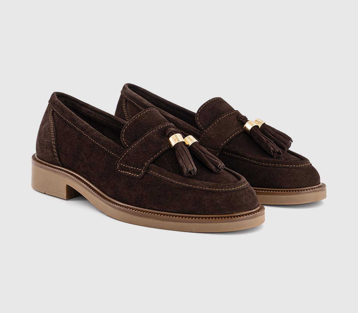 OFFICEFallon Metal Trim Tassel Loafers OFFICEFallon Metal Trim Tassel LoafersBrown Suede