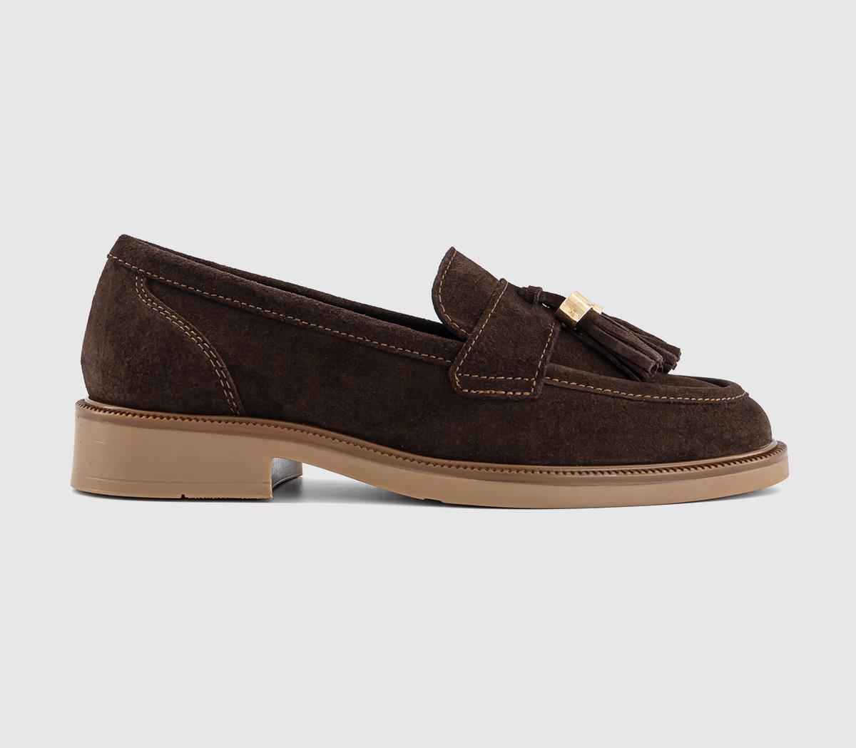 OFFICEFallon Metal Trim Tassel LoafersBrown Suede