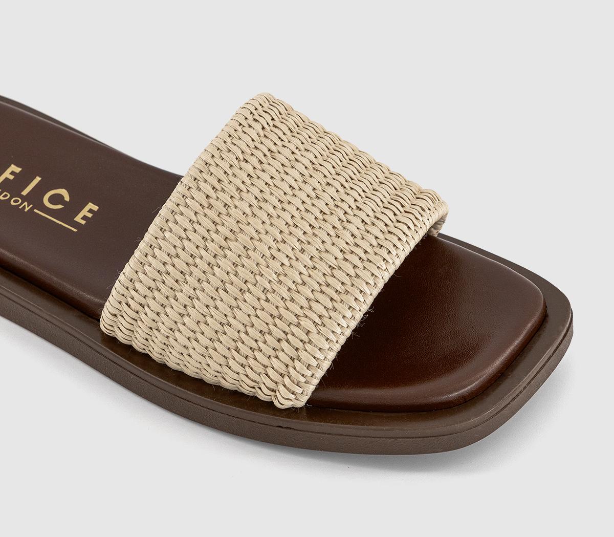 OFFICESaskia Raffia Sliders OFFICESaskia Raffia SlidersBeige