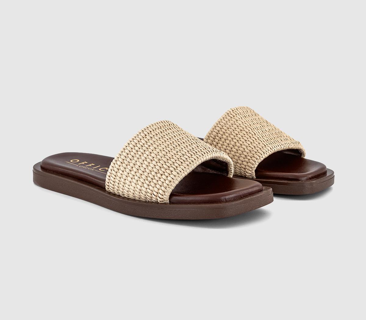 OFFICESaskia Raffia Sliders OFFICESaskia Raffia SlidersBeige