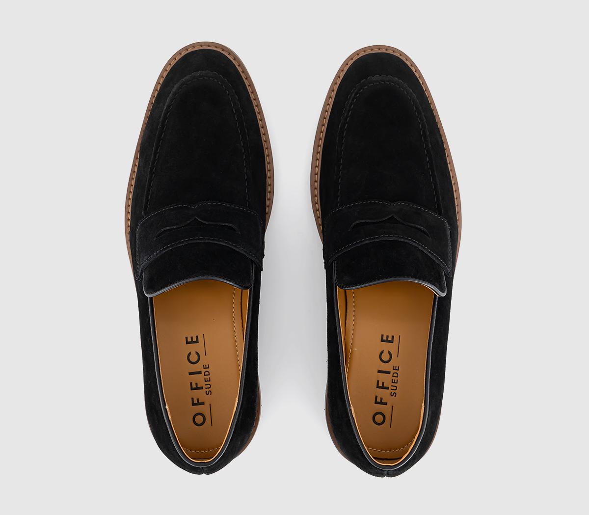 OFFICEChance Saddle LoafersBlack Suede
