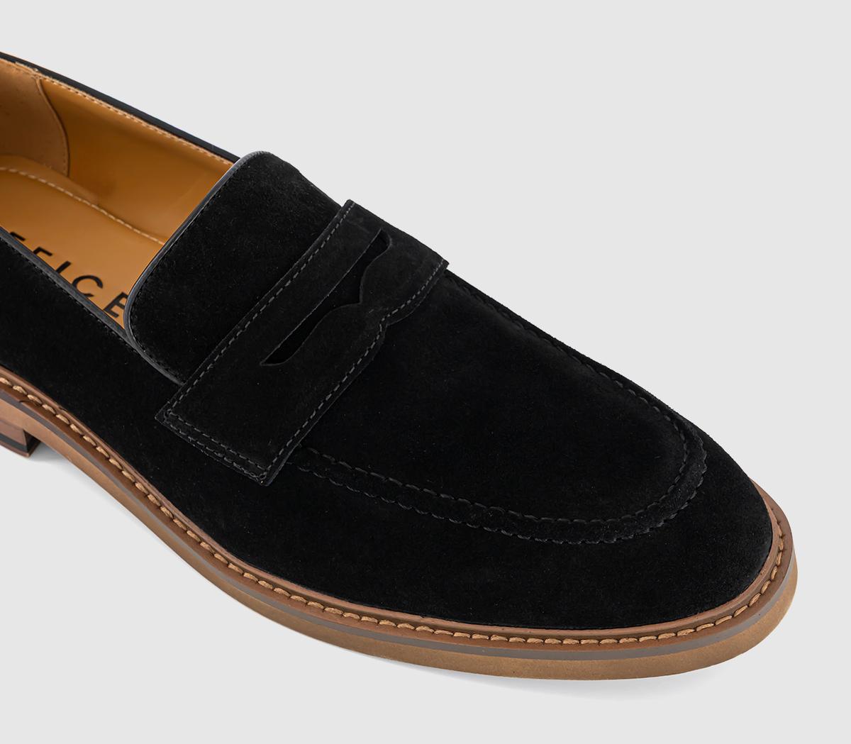 OFFICEChance Saddle LoafersBlack Suede