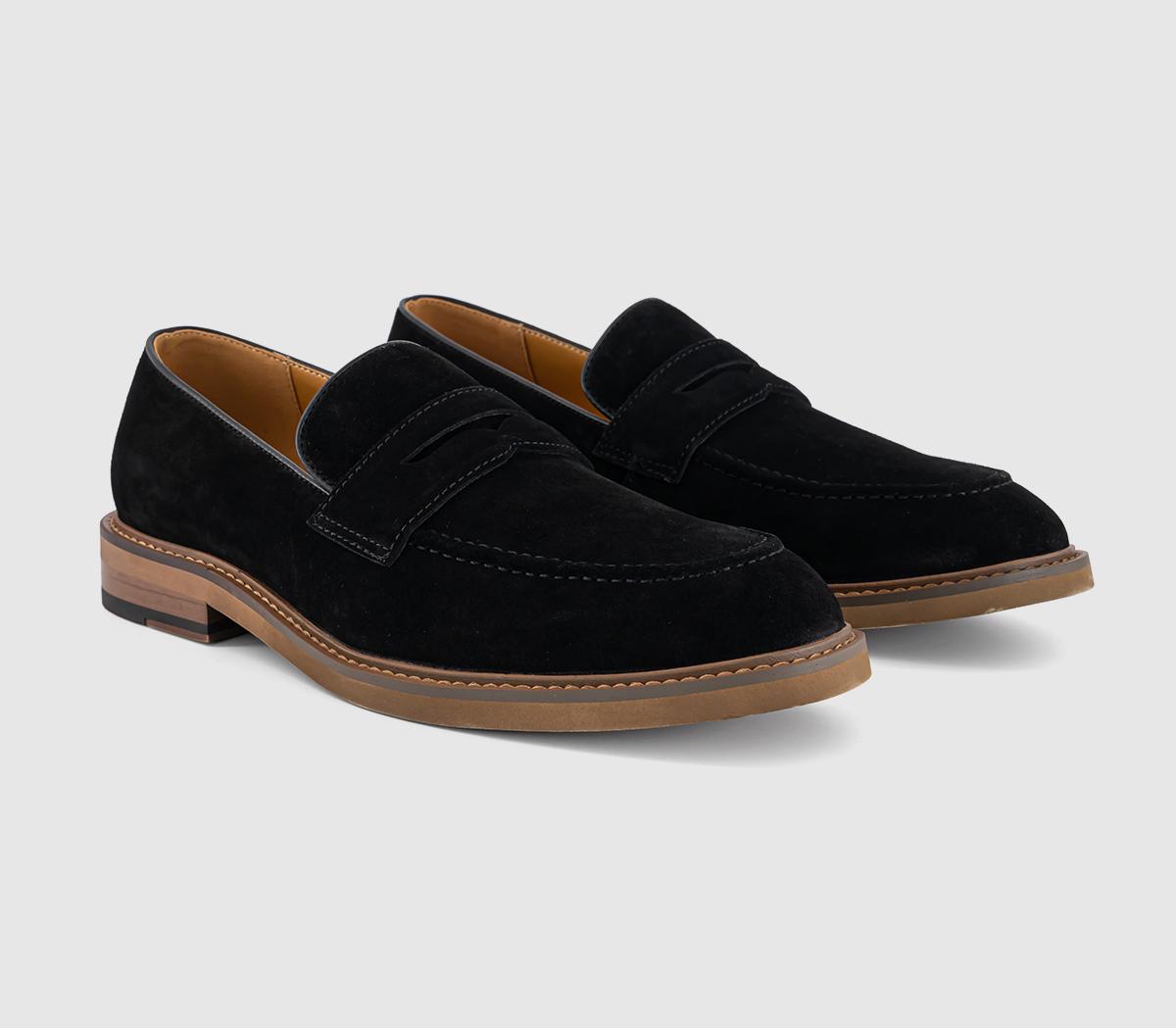 OFFICEChance Saddle LoafersBlack Suede