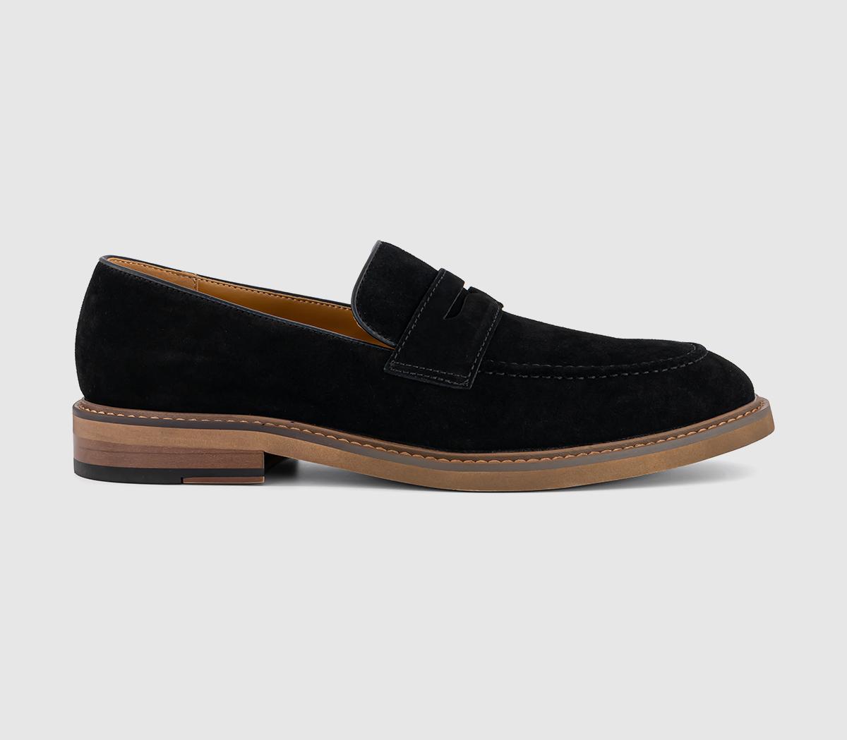 OFFICEChance Saddle LoafersBlack Suede