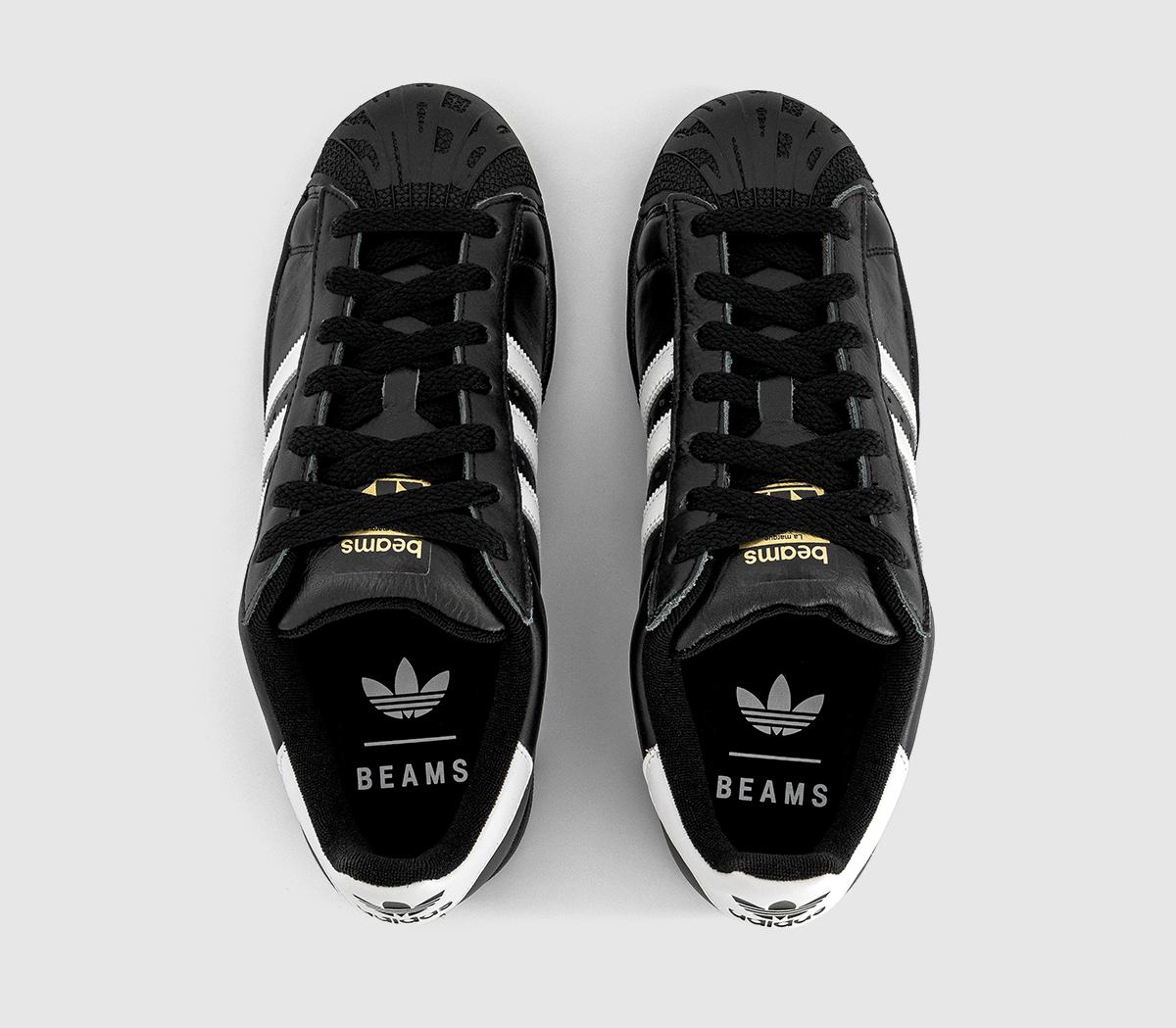 adidas Superstar x Beams Trainers Black White - Unisex Sports