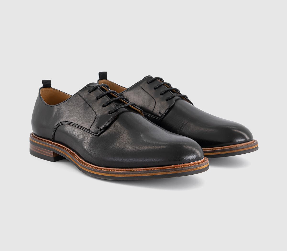 OFFICEMagnus Round Toe Derby Shoes OFFICEMagnus Round Toe Derby ShoesBlack Leather