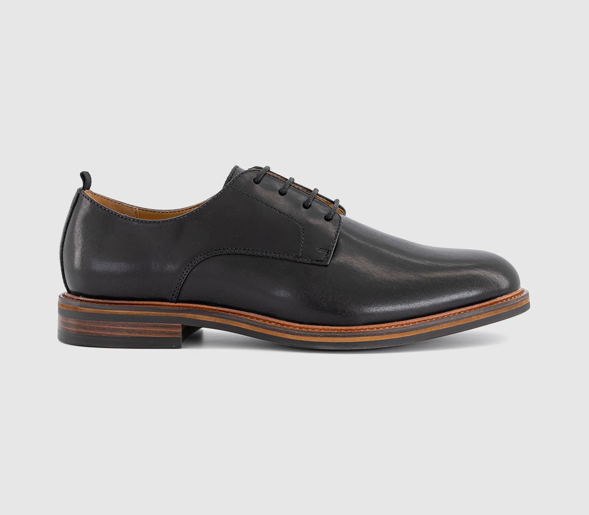 OFFICEMagnus Round Toe Derby Shoes OFFICEMagnus Round Toe Derby ShoesBlack Leather