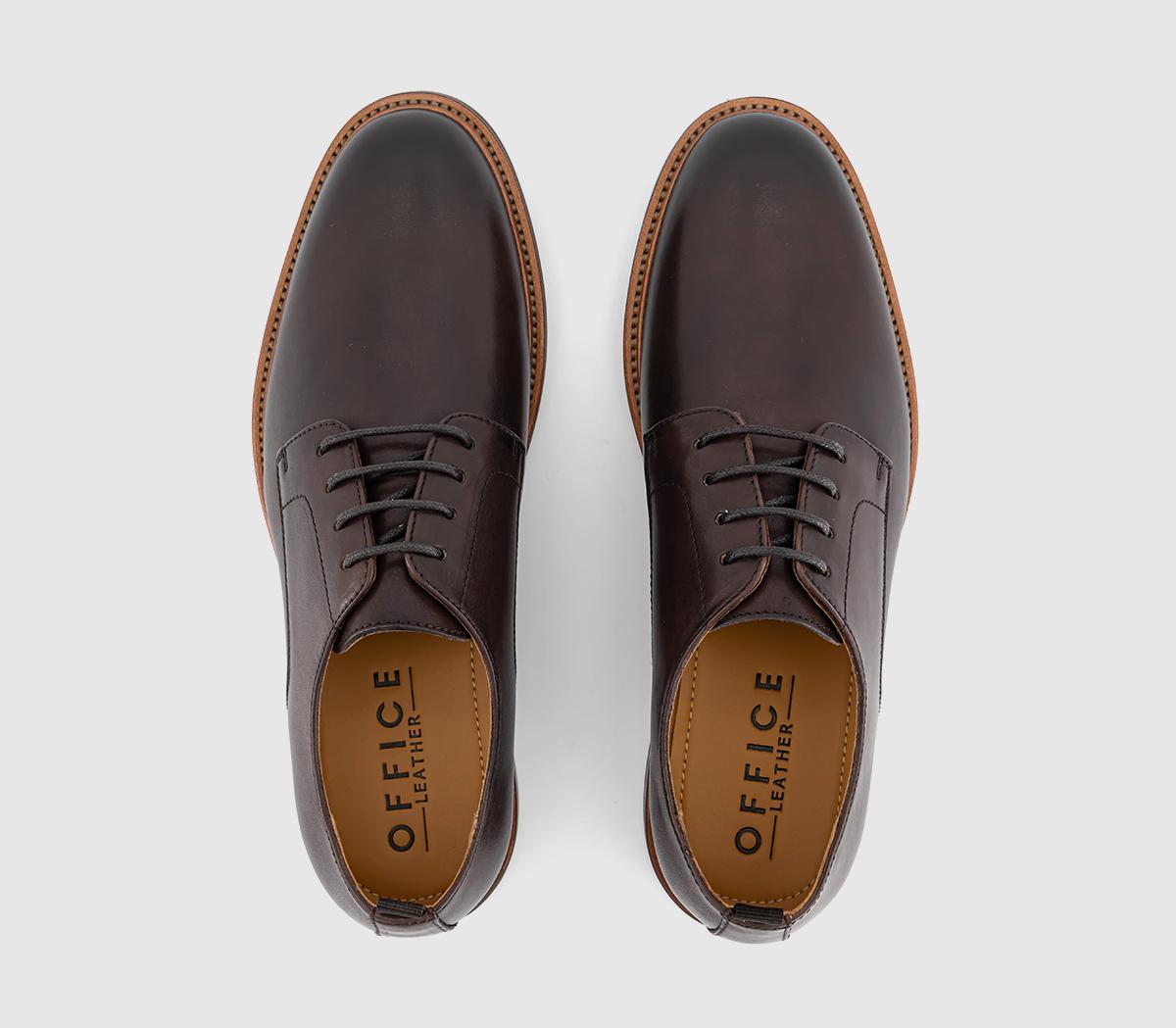 OFFICEMagnus Round Toe Derby ShoesBrown Leather