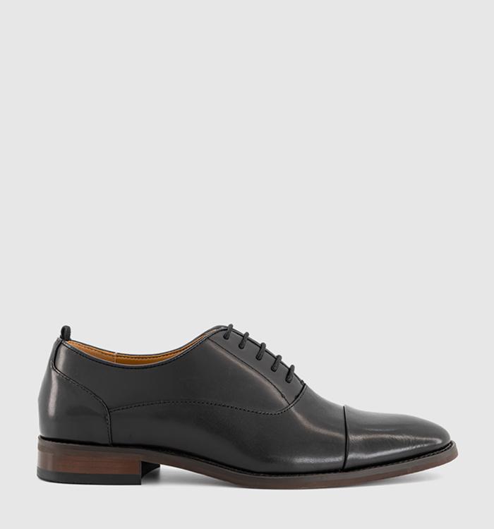 OFFICE Mulligan Toecap Oxford Shoes Black Leather