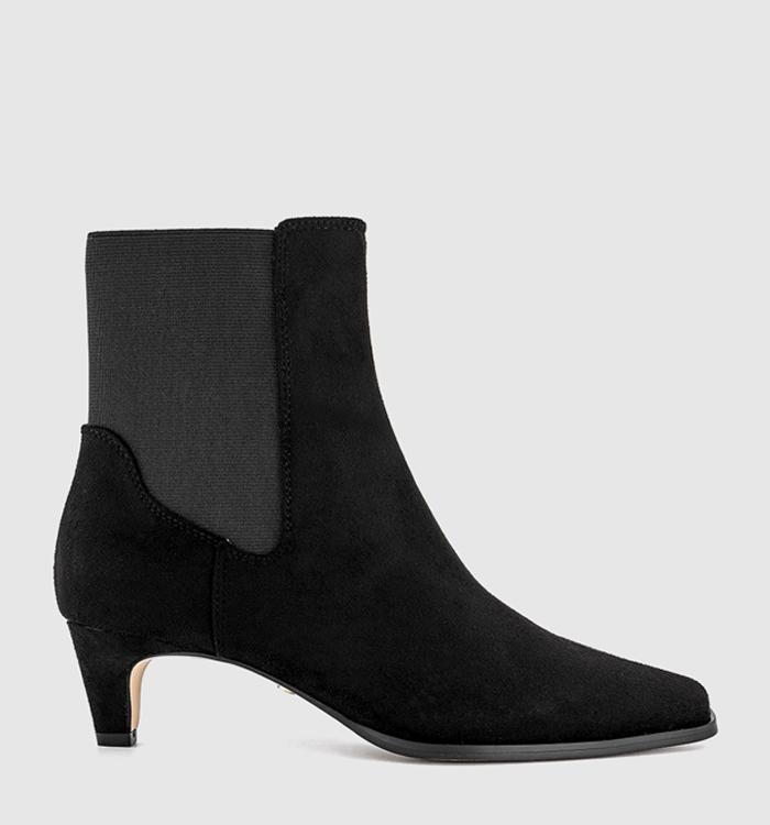 OFFICE Ambitious Chelsea Kitten Heel Boots Black