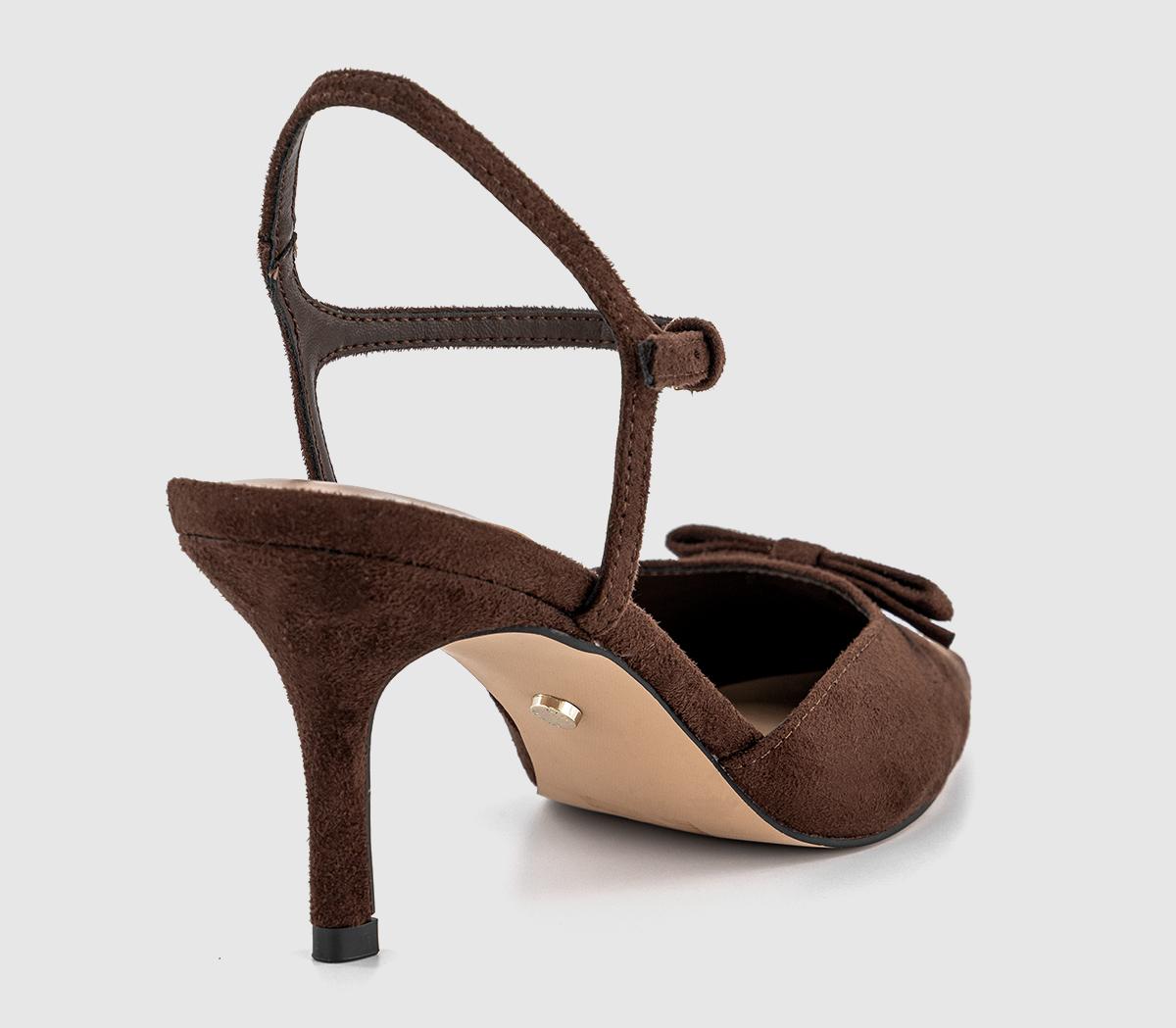 OFFICEMotive Two Part Court HeelsBrown Faux Suede