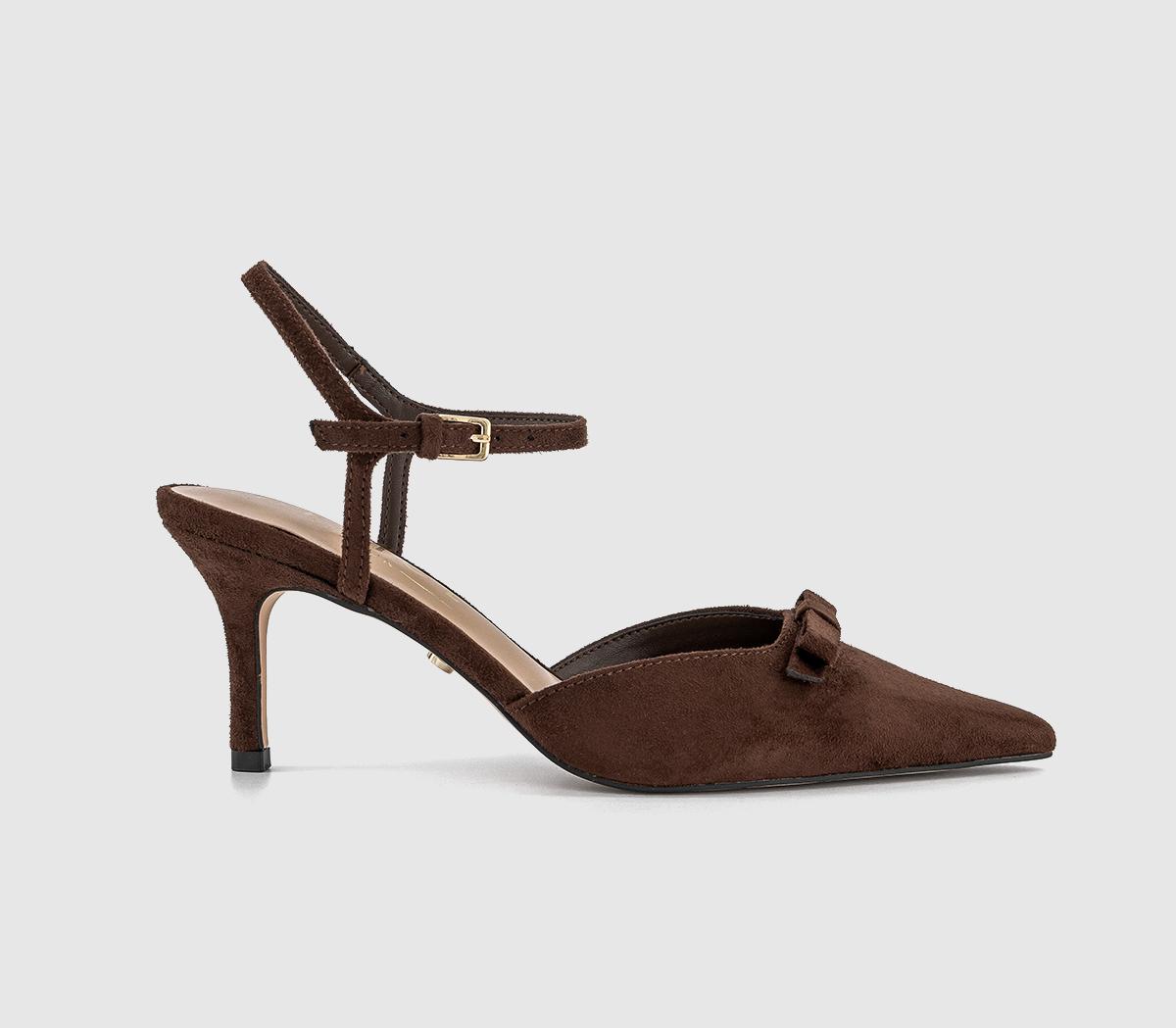 OFFICEMotive Two Part Court HeelsBrown Faux Suede