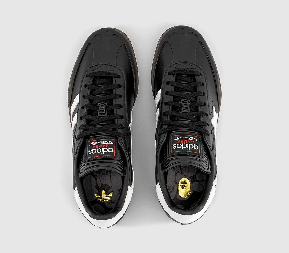 adidasSamba x BAPE Black White