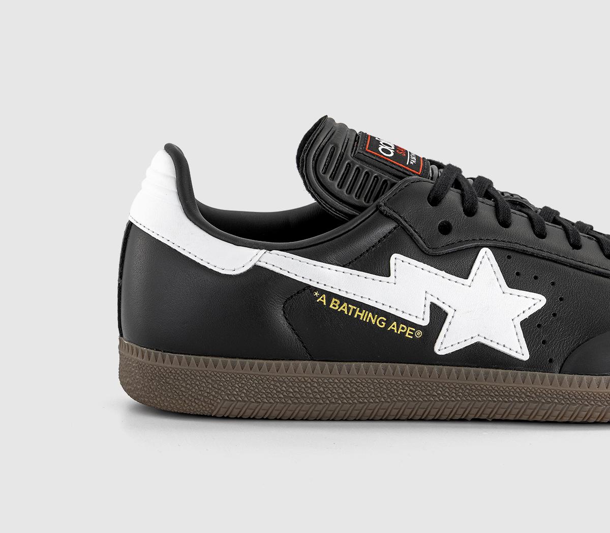 adidasSamba x BAPE Black White