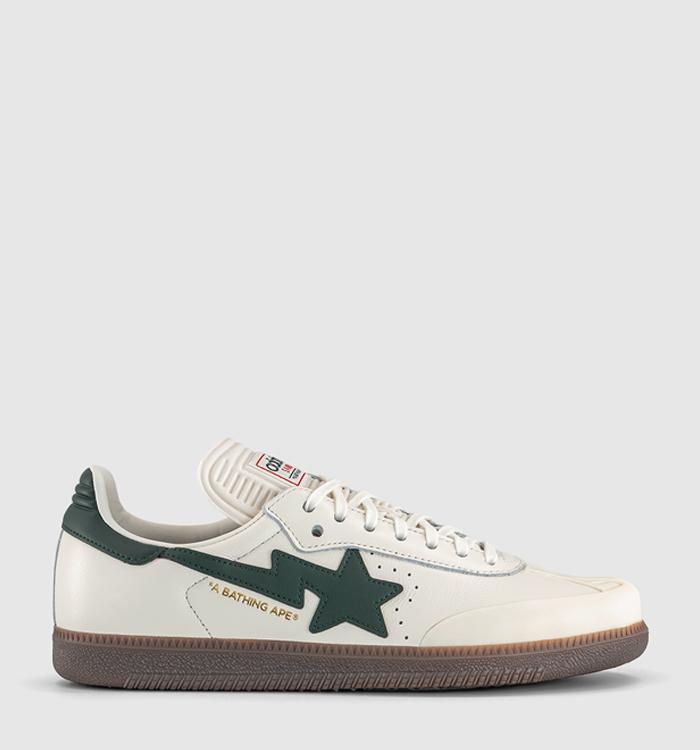 adidas adidas x BAPE Samba Trainers Off White Shadow Green Gum