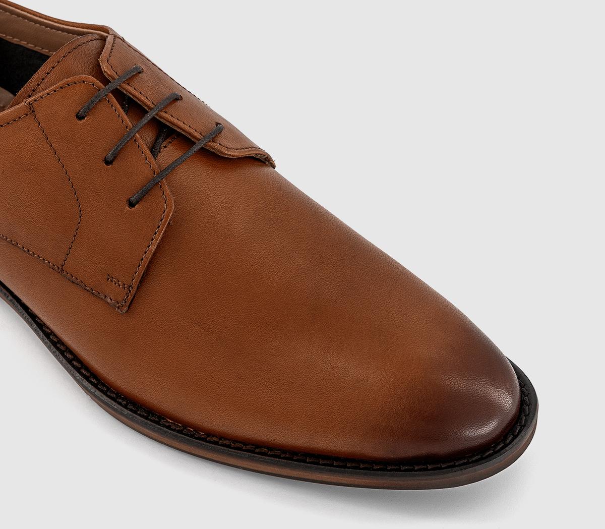 OFFICEMccarthy Plain Toe Derby ShoesTan Leather