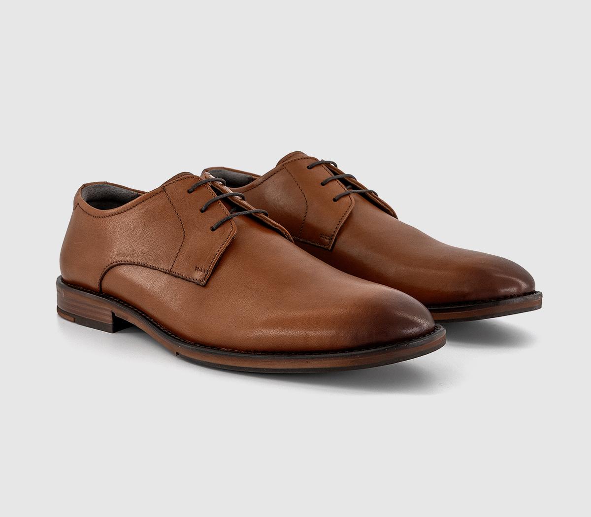 OFFICEMccarthy Plain Toe Derby ShoesTan Leather
