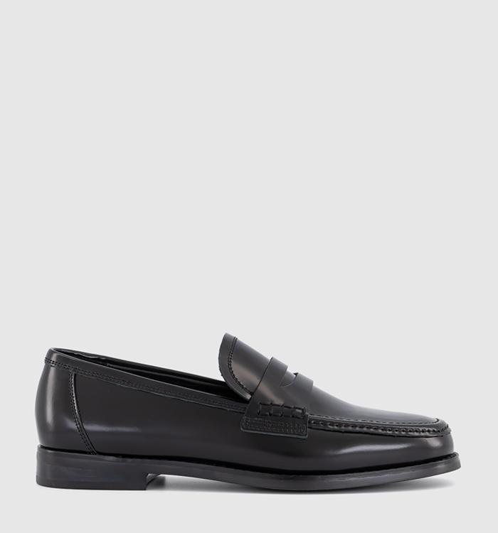 Tony Bianco Zac Penny Loafers Black Hi Shine