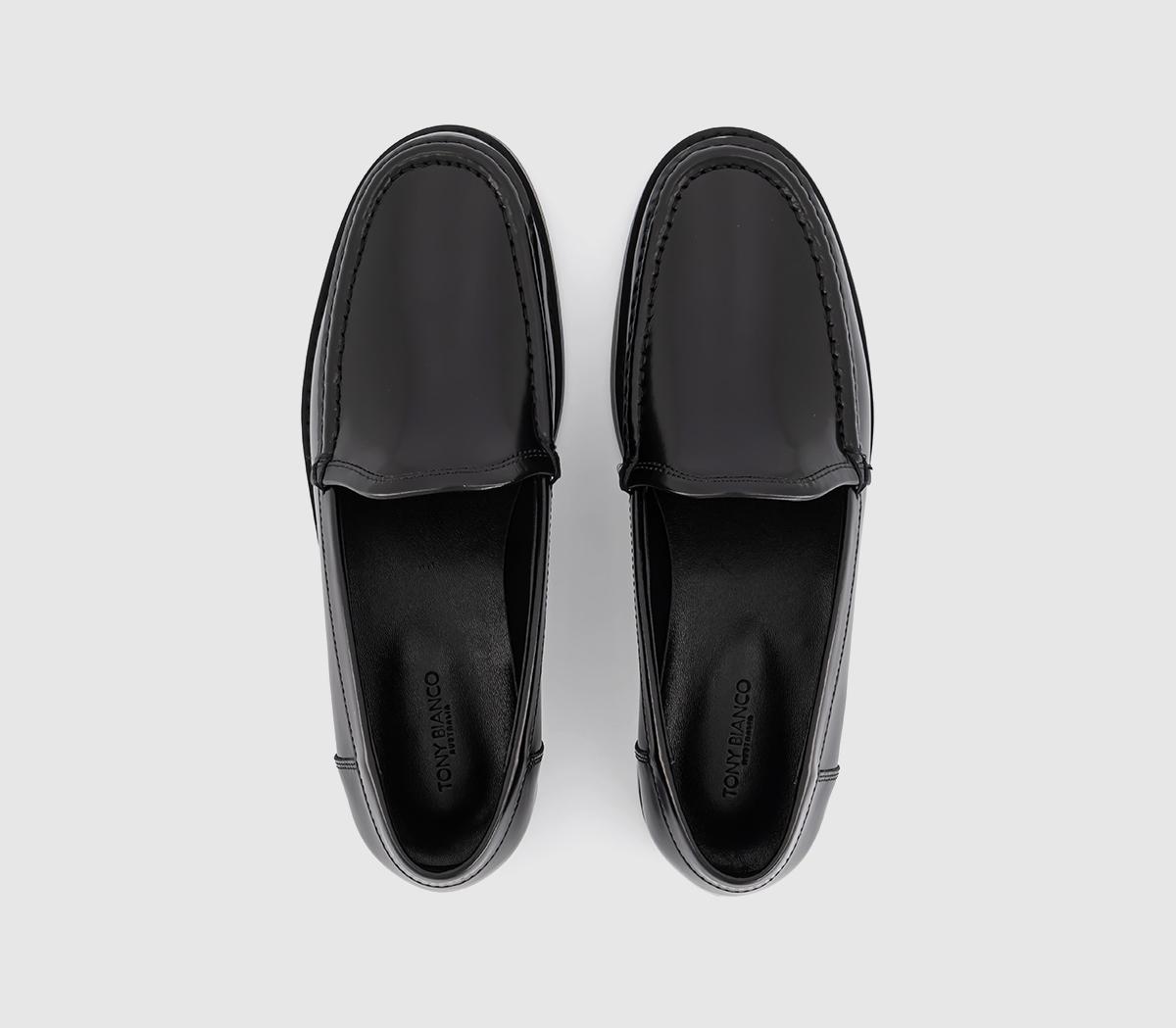 Tony Bianco Zoe Loafers Tony Bianco Zoe Loafers Black Hi Shine