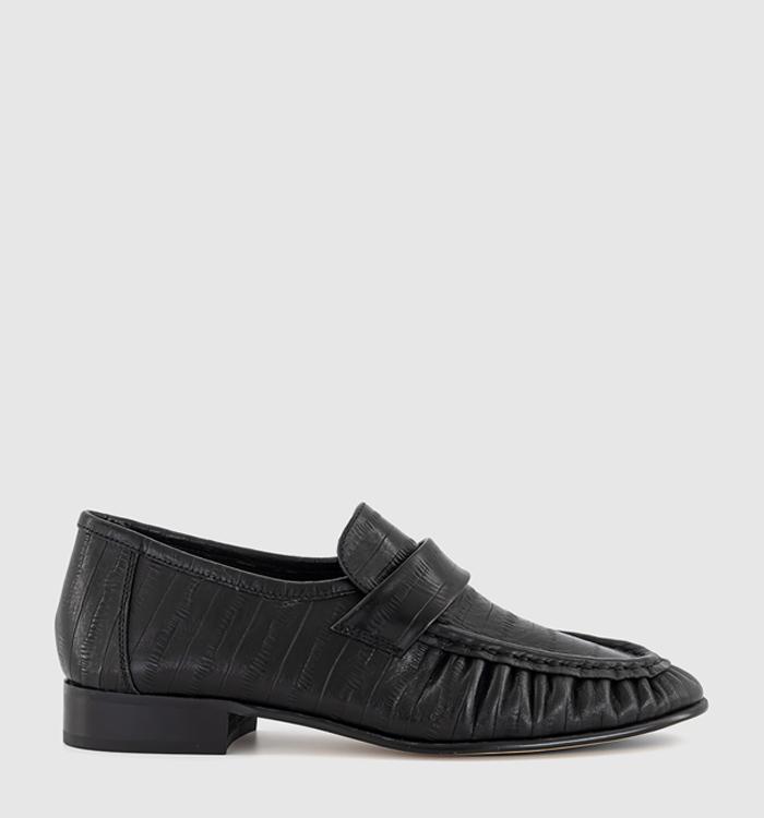Tony Bianco Gatsby Loafers Black Crinkle