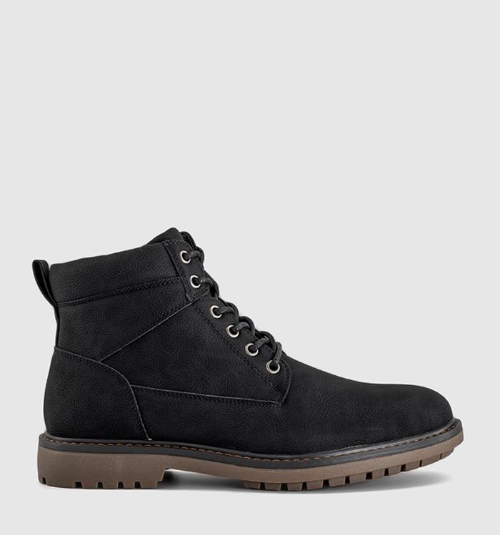 OFFICE Blake Casual Lace Up Boots Black Natural