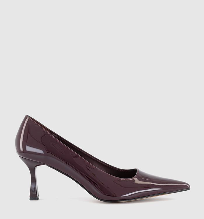 OFFICE Makeover Kitten Court Heels Burgundy