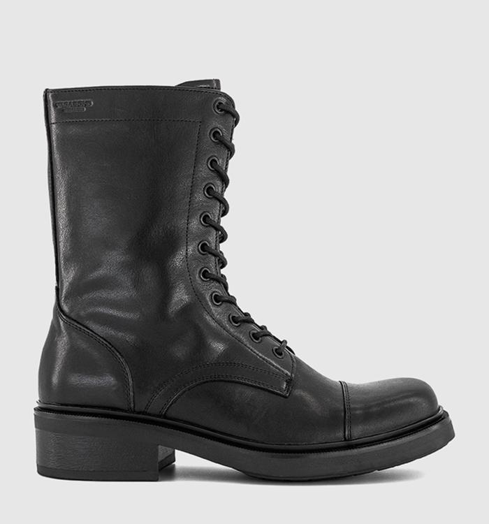 Vagabond Shoemakers Karlie Lace Up Boots Black Leather