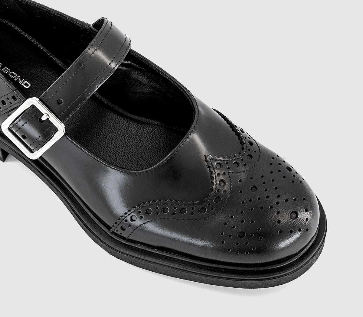 Vagabond Shoemakers Freya Mary Jane Shoes Black Polished Leather