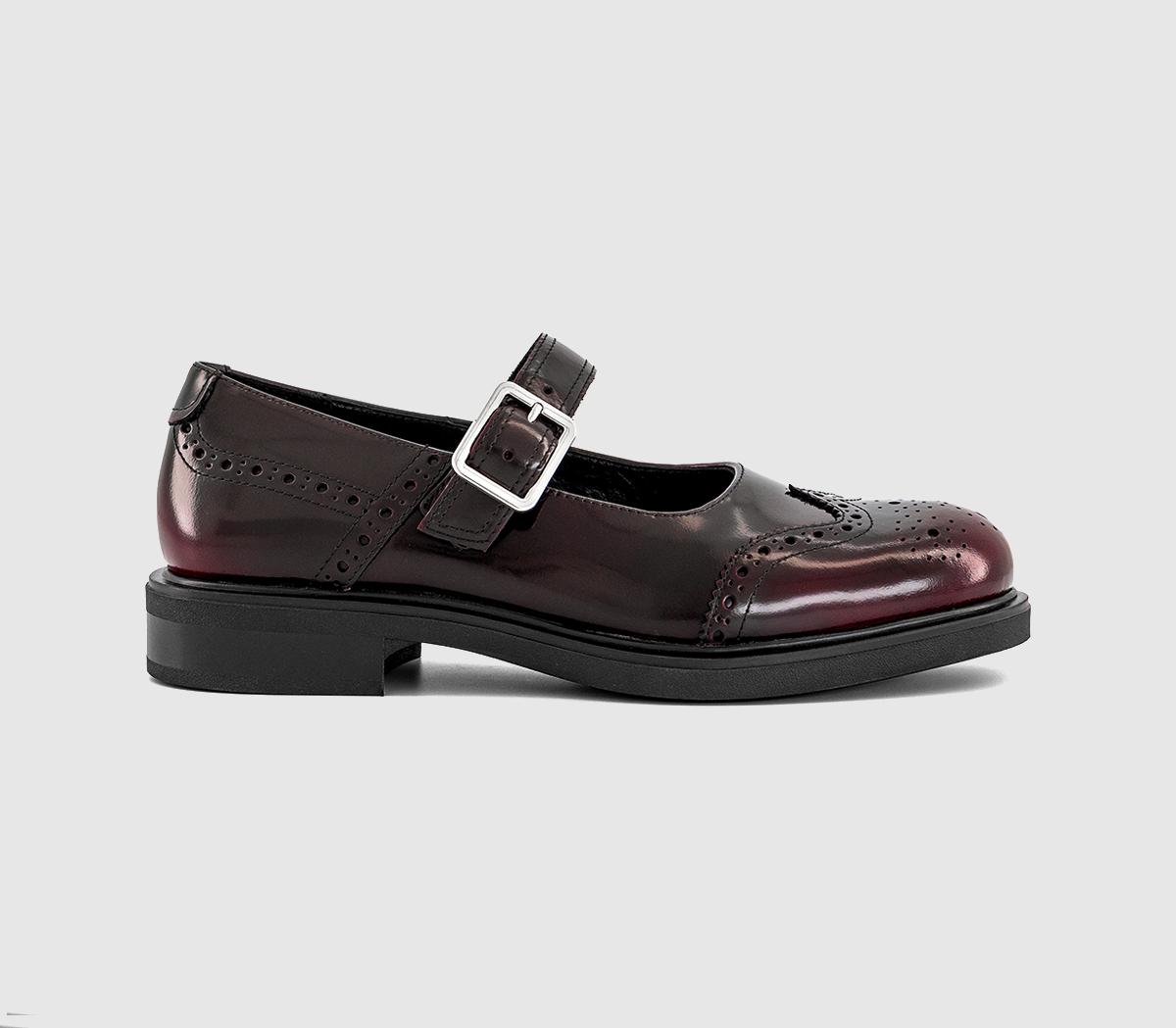 Vagabond Shoemakers Freya Mary Jane Shoes Dark Bordo Leather - Womens
