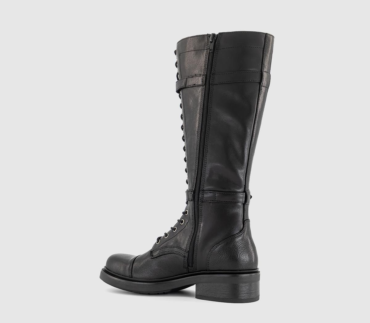Vagabond ShoemakersKarlie Tall Lace Up BootsBlack Leather