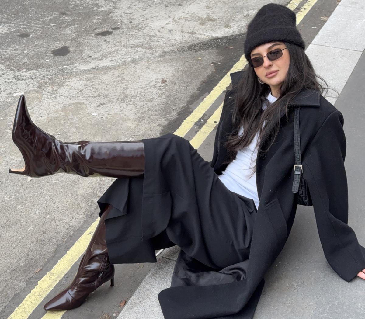 OFFICEKarina Kitten Heel Knee High BootsDark Brown