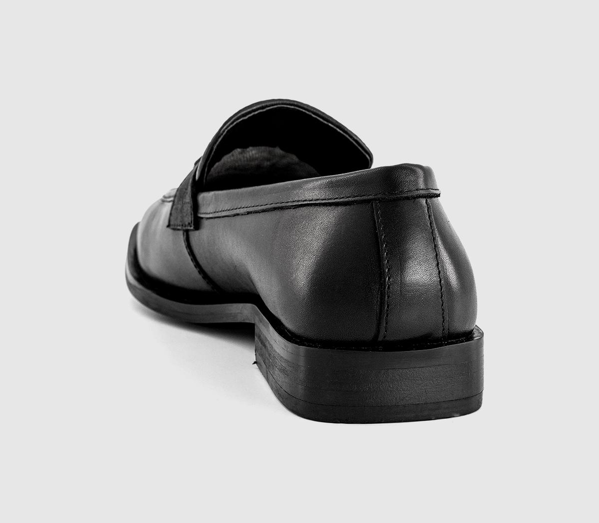 OFFICEMackle Square Toe Tassel LoafersBlack Leather