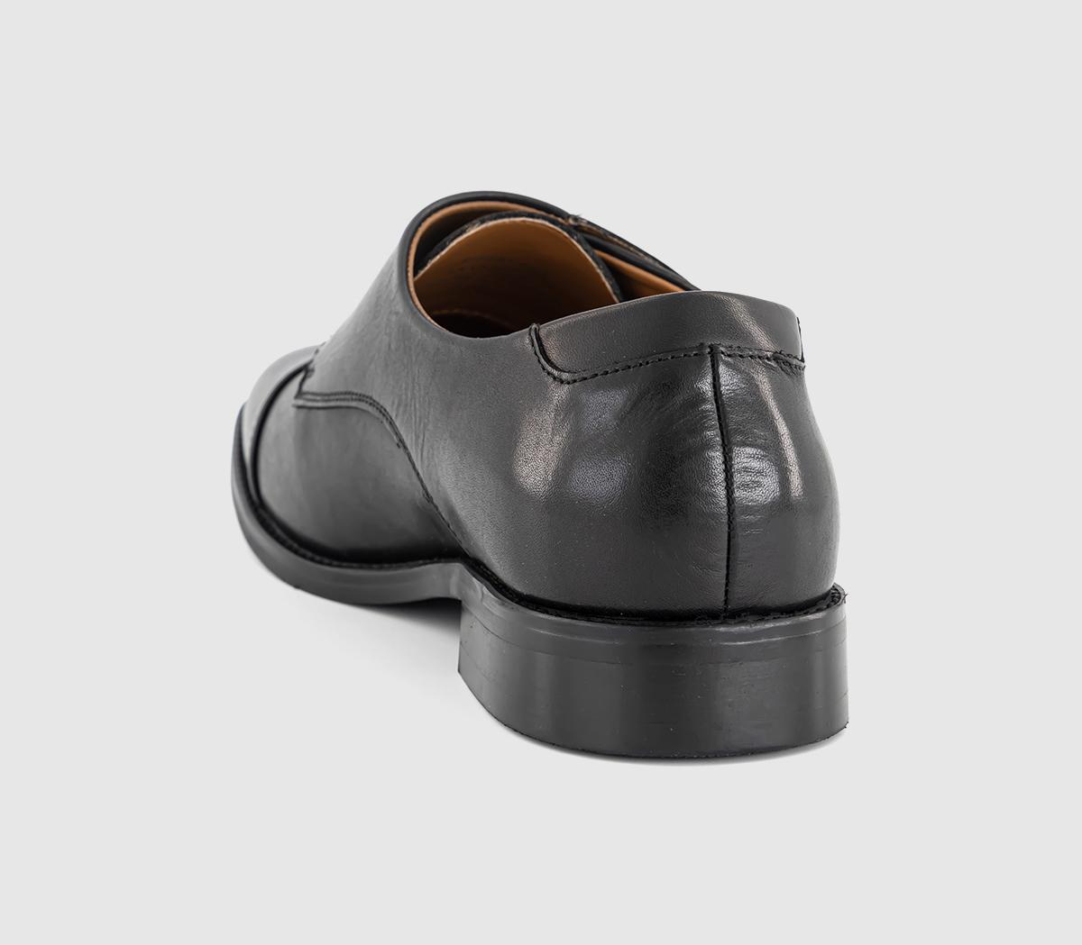 OFFICEMitchell Double Monk Strap ShoesBlack Leather