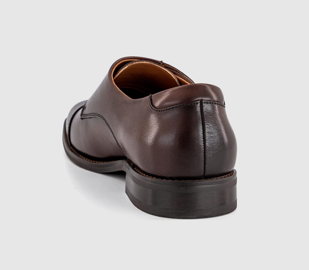 OFFICEMitchell Double Monk Strap ShoeBrown Leather