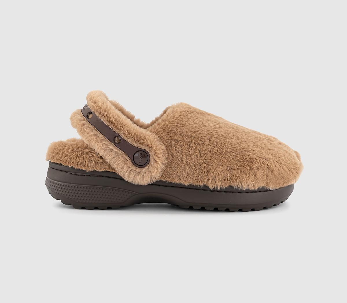 Crocs Classic Unfurgetable Clogs Milk Chocolate  Brown in Women's Size 5, Office Shoes