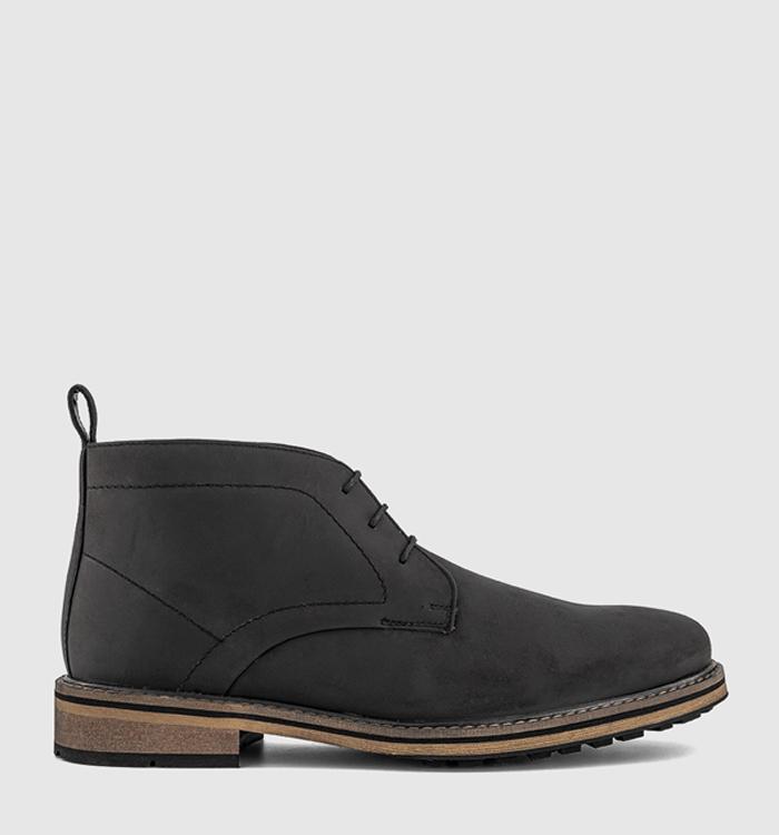 OFFICE Bernie Casual Chukka Boots Black Nubuck