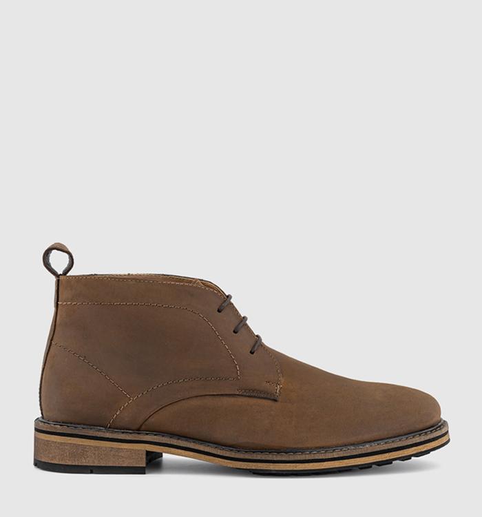 OFFICE Bernie Casual Chukka Boots Brown Nubuck