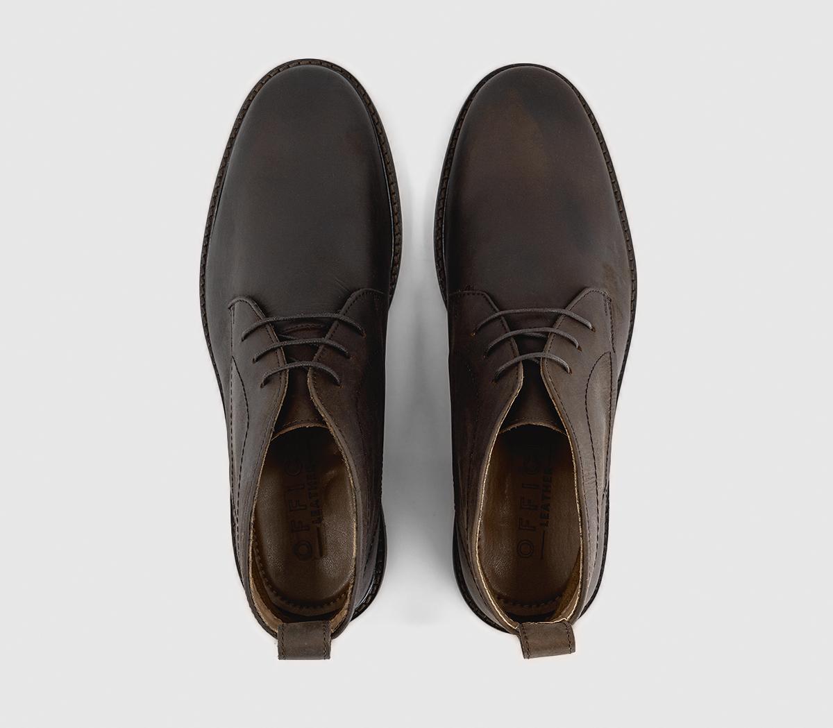 OFFICEBernie Casual Chukka BootsDark Brown Nubuck