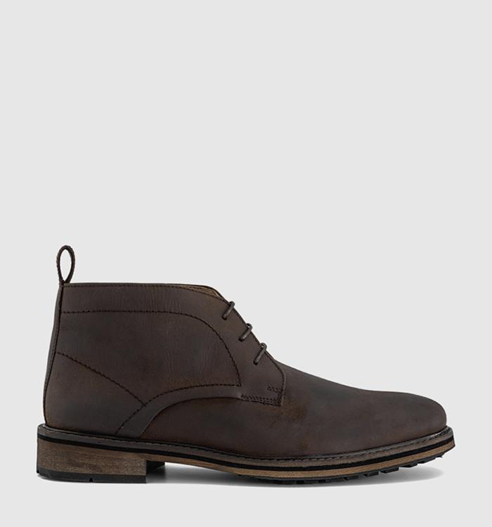 OFFICE Bernie Casual Chukka Boots Dark Brown Nubuck