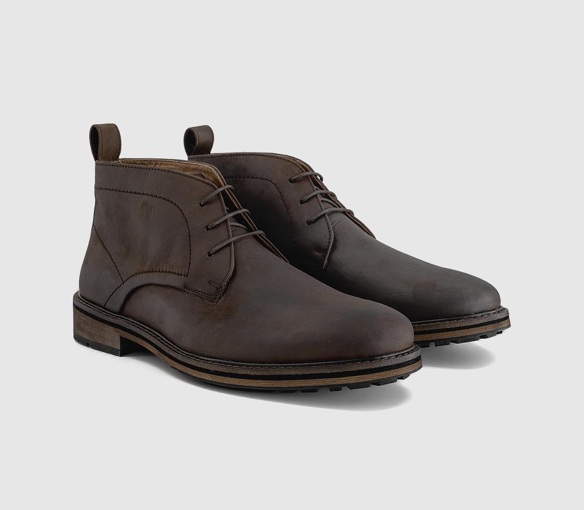 OFFICEBernie Casual Chukka BootsDark Brown Nubuck
