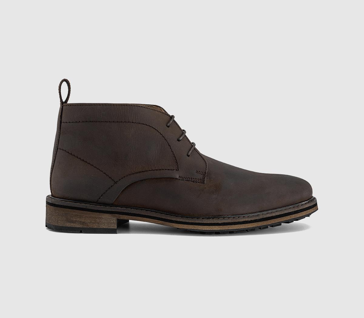 OFFICEBernie Casual Chukka BootsDark Brown Nubuck