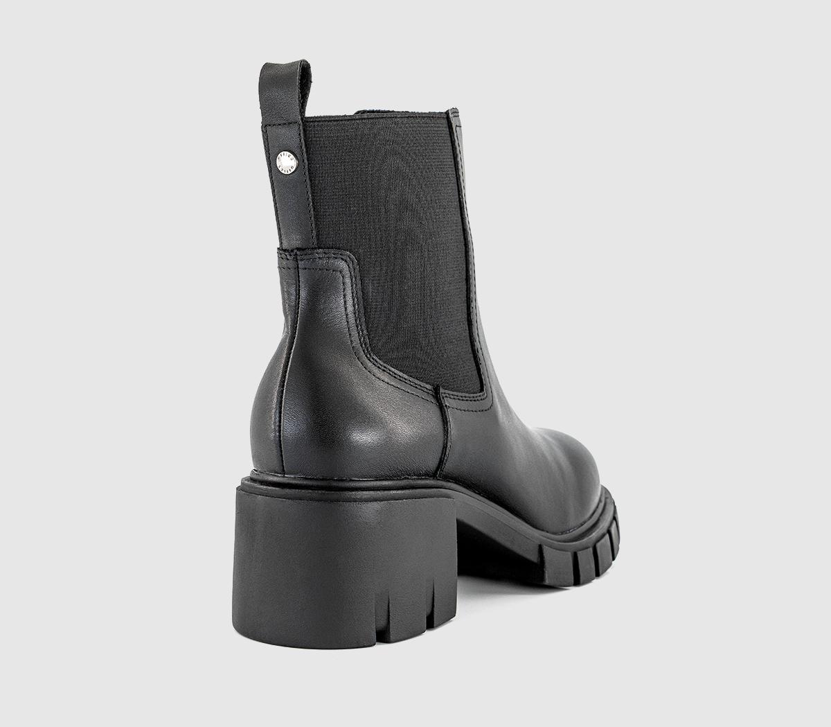 OFFICEAlbany Heeled Platform Ankle BootsBlack Leather