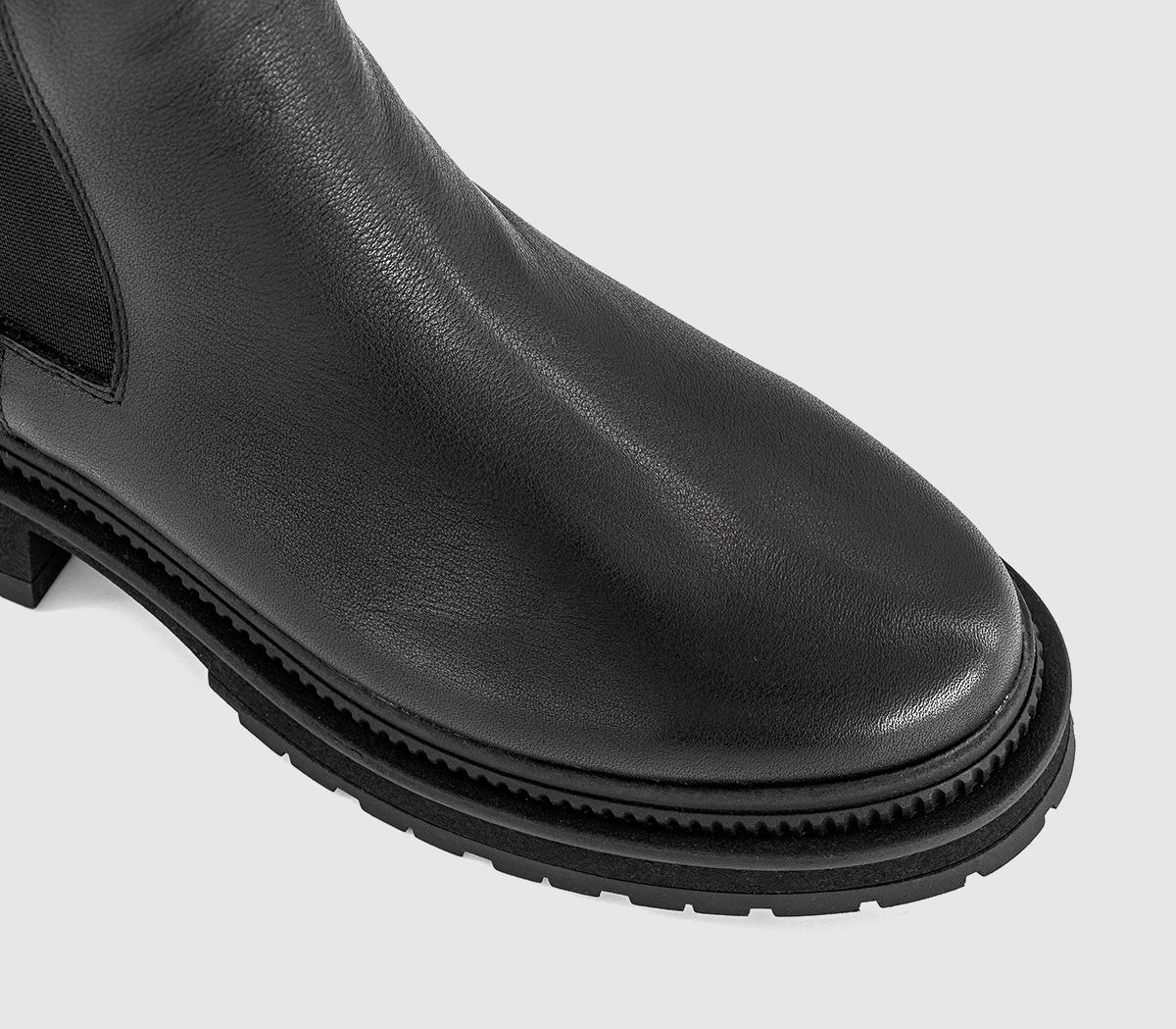 OFFICEArchie Chunky Chelsea Ankle BootsBlack Leather