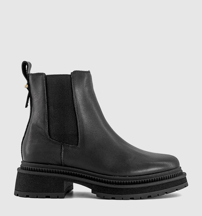 OFFICE Archie Chunky Chelsea Ankle Boots Black Leather