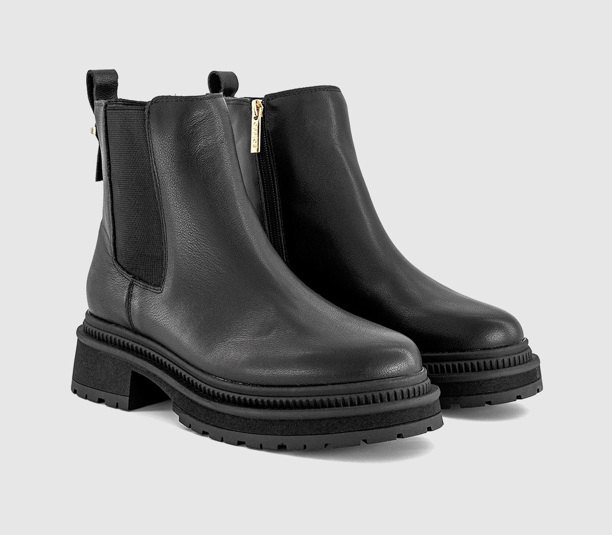 OFFICEArchie Chunky Chelsea Ankle BootsBlack Leather