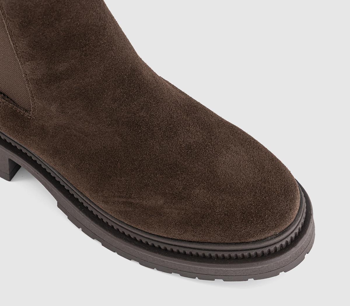OFFICEArchie Chunky Chelsea Ankle BootsBrown Suede